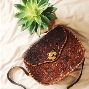 Vintage Embossed Leather Bag